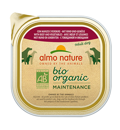 Almo Nature Dog  Bio Organic with Beef and Vegetables 300gr