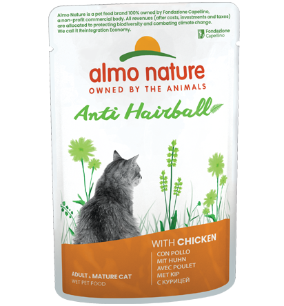 Almo Nature Cat Anti Hairball with Chicken 70gr