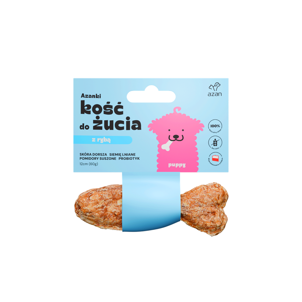 Chewing Bone for PUPPY(with fish&probiotic)12cm