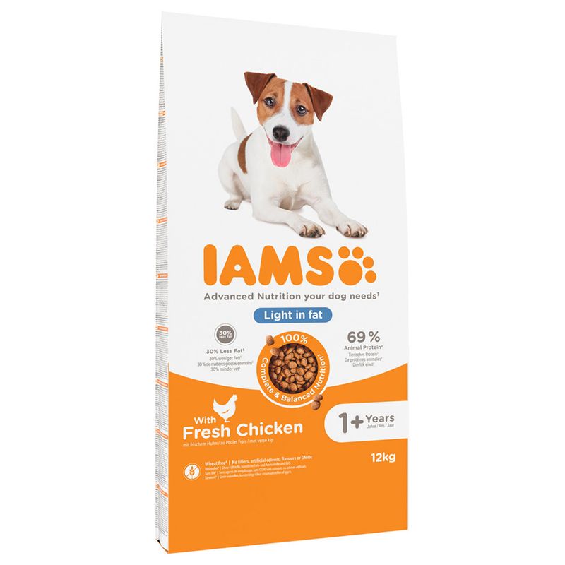 Iams dog adult all weight control chicken 12kg
