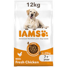 Iams dog senior large chicken 12kg