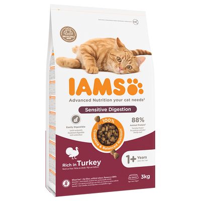 IAMS cat adult sensitive digestion turkey 3kg