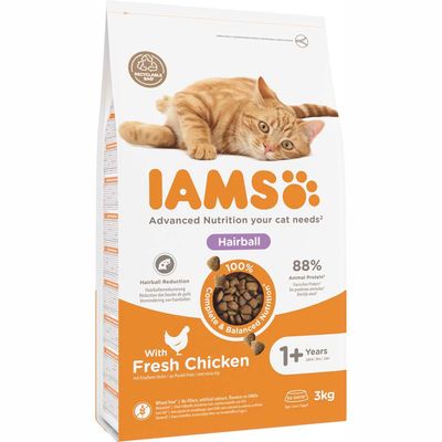 IAMS cat adult hairball control chicken 3kg