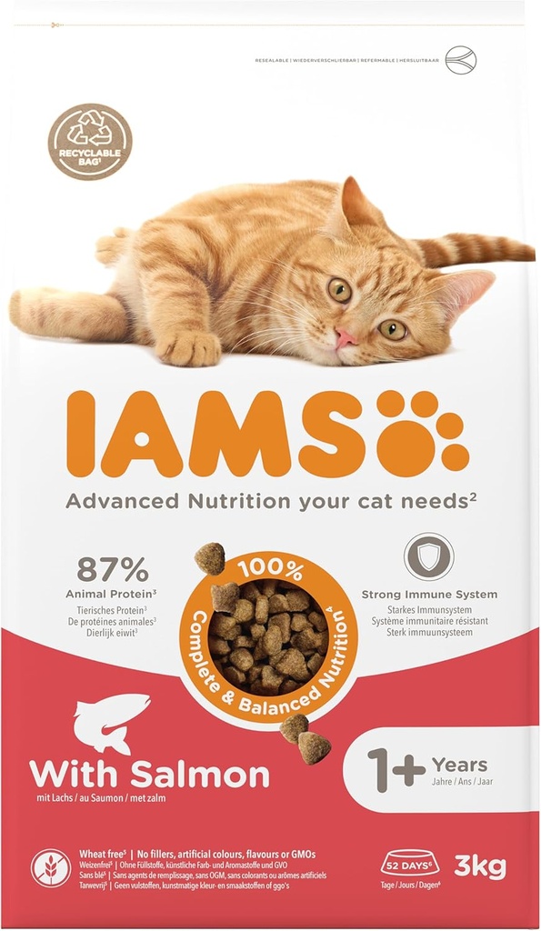 IAMS cat adult salmon 3kg