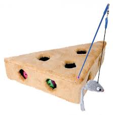 Cheese with playing rod balls 36x8x26 cm