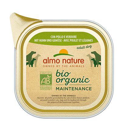 Almo Nature Biorganic dog Organic Chicken & Organic Vegetables 100gr