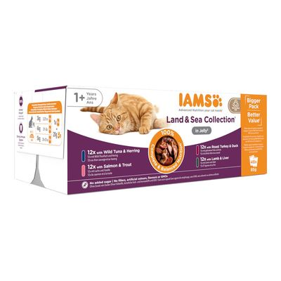 IAMS Delights pouch adult land&sea Gravy 48x85gr