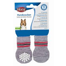 dog socks non-slip S-M 2 pcs.grey