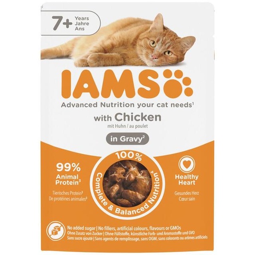 Cat pouch with CHICKEN 85gr (senior) IAMS