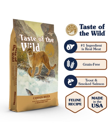 Taste of the Wild (fyrir kattir) with trout&smoked salmon