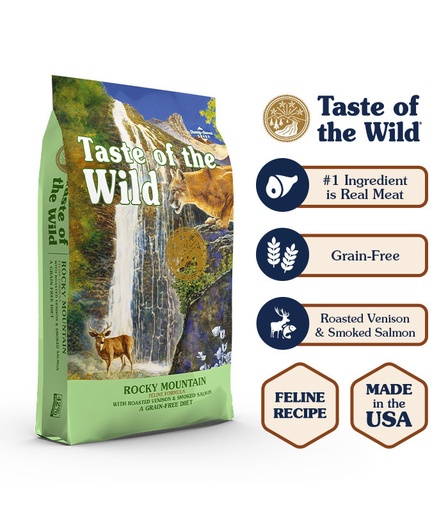 Taste of the Wild(fyrir kattir) roasted venison & smoked salmon