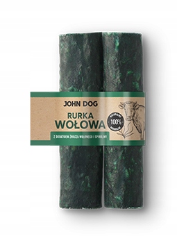 Nautakjötsrör með vömb/spirulina(Beef tubes with tripe and spirulina) 2pcs