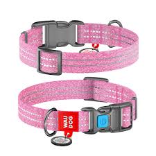 Nylon collar WOUDOG with QR code, S