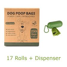 Dog poop bags with dispenser (255bags)