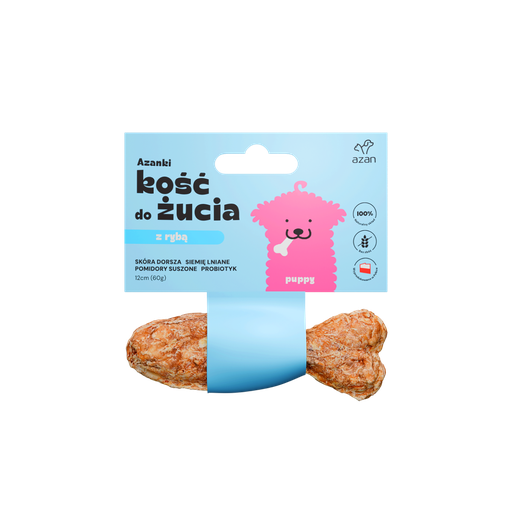 Chewing Bone for PUPPY(with fish&probiotic)12cm