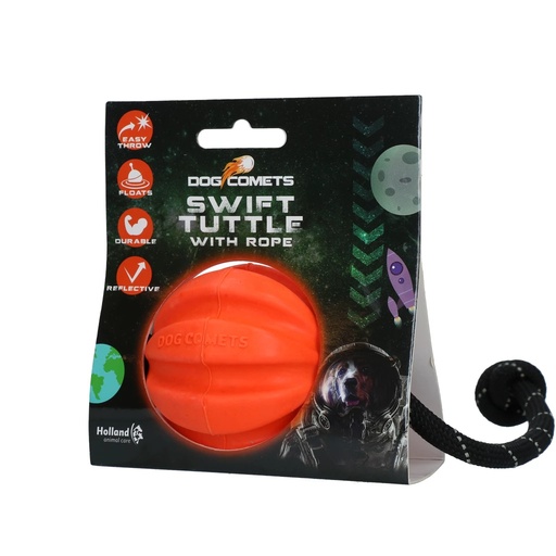 [(COME002A)] Dog Comets Ball Meteorite Orange with rope