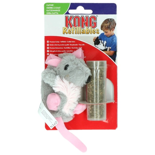 [(KONGNR45E)] KONG Cat Refillable Catnip Rat