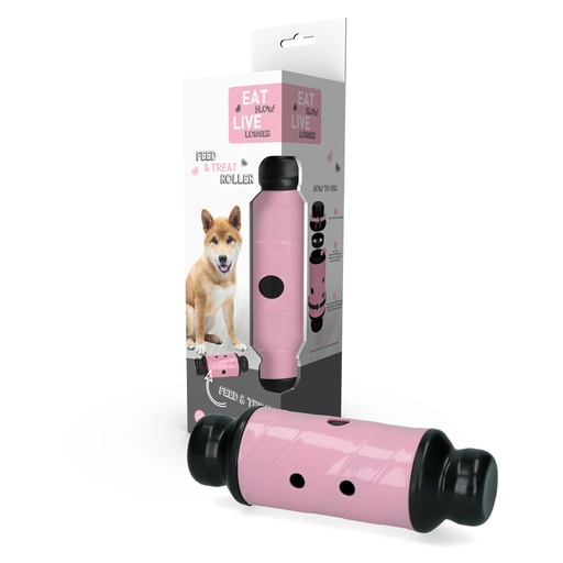 [(EATS047)] Eat Slow Live Longer Feed and Treat L Pink