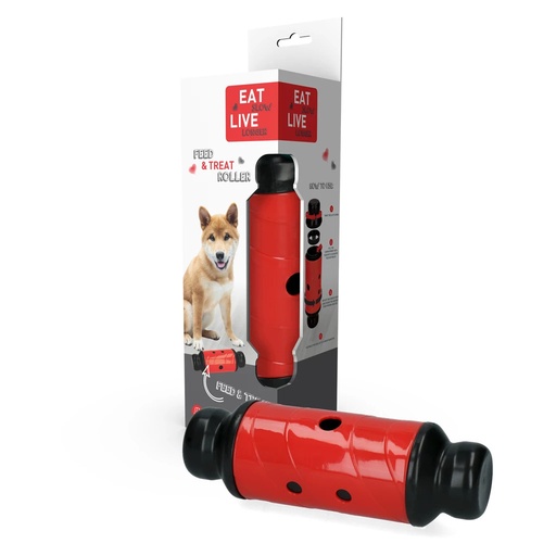 [(EATS049)] Eat Slow Live Longer Feed and Treat L Red