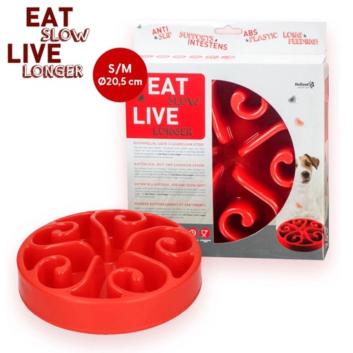 [(EATS011)] Eat Slow Live Longer Original Red L