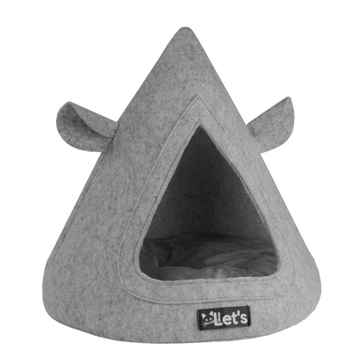 [(LETS365)] Let's sleep Pet Cave TeePee Gray