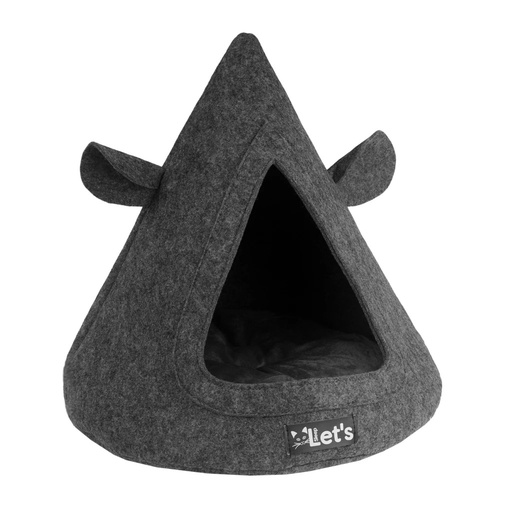 [(LETS366)] Let's sleep Pet Cave TeePee Antraciet