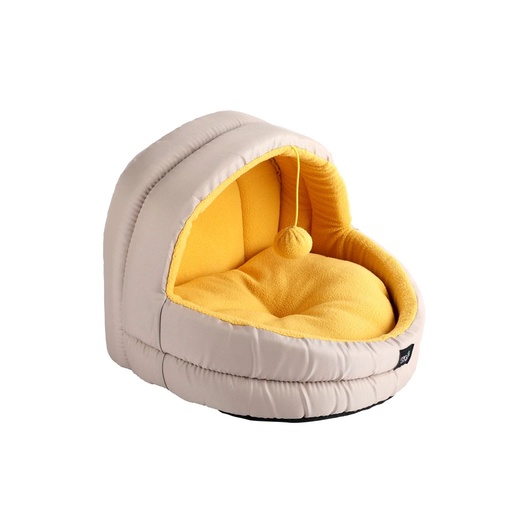 [(MINU27456)] Minus One Hideaway Cat Cave Yellow