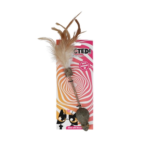 [(ADDI014)] Stick with mouse and feathers -ADDICTED Cat-