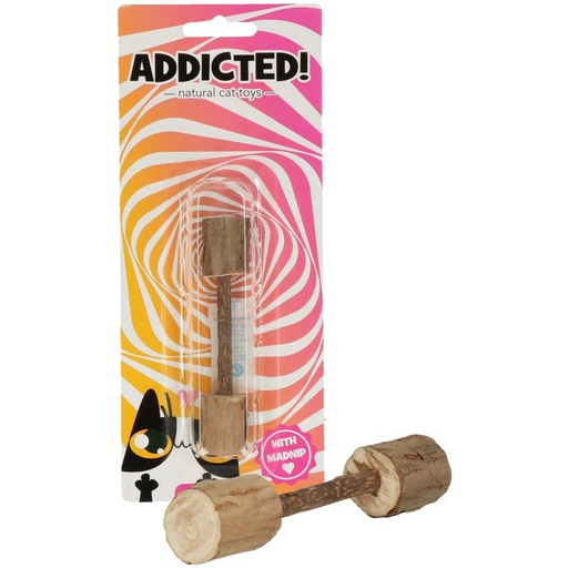 [(ADDI001)] Wood Dumbell -ADDICTED Cat-