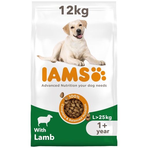 [26284] IAMS Advanced Nutrition Large Breed Adult Dog Food (Lamb) 12kg