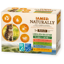 [29102] IAMS Naturally pouch cat sen land&sea collect mp 12x85gr